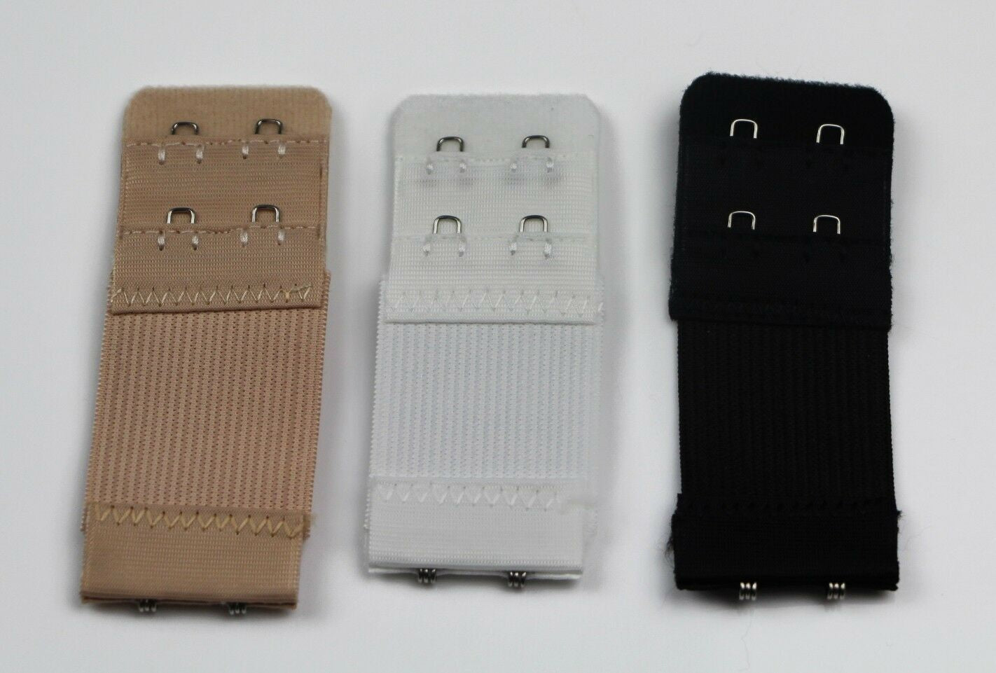 Elastic Bra Extender 2 & 3 & 4 Hooks Extension Clip Black Nude White Extenders