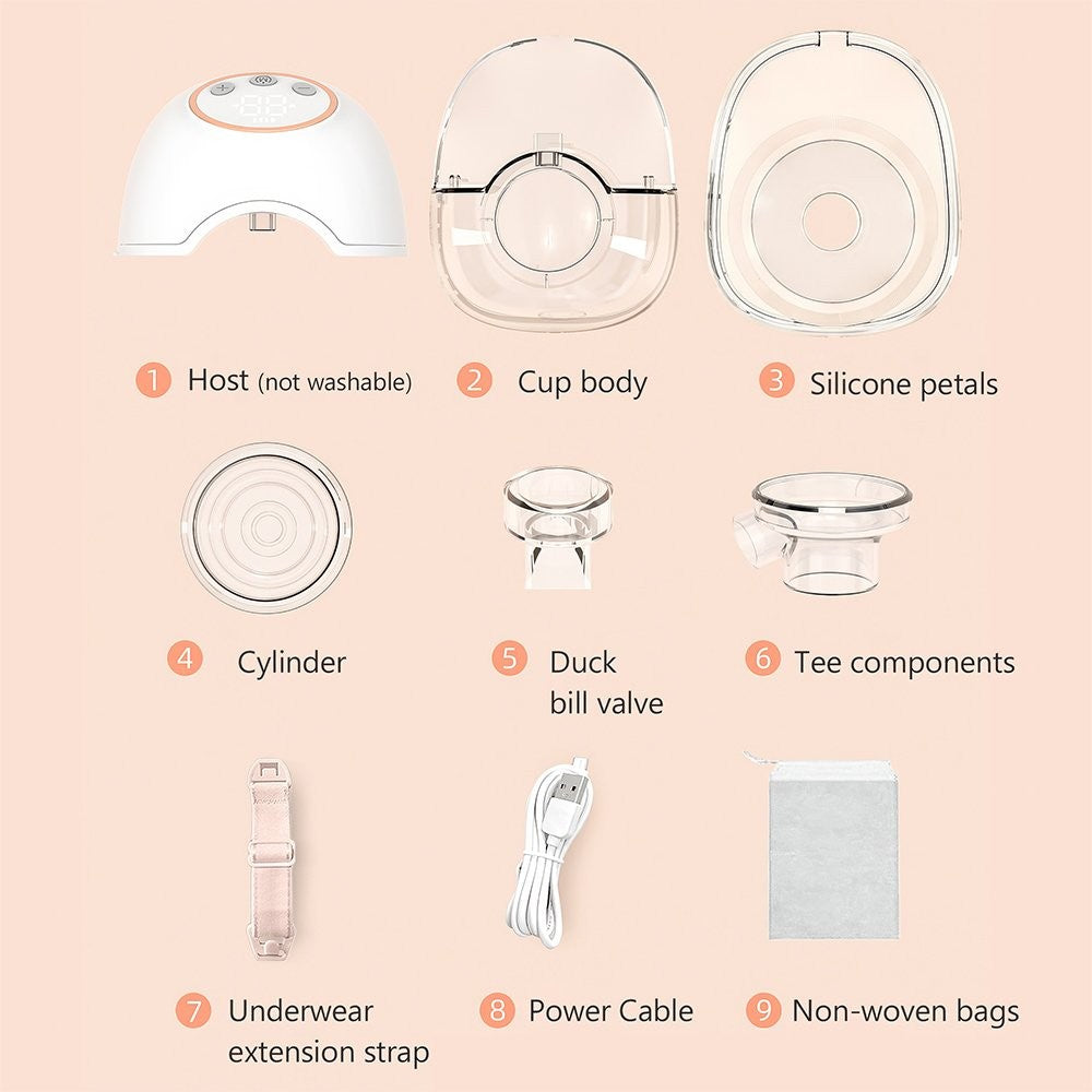 24Mm Breast Pump Wearable Hands-Free Electric Breast Pump Portable 12 Levels
