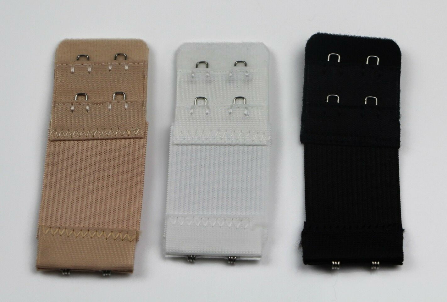Elastic Bra Extender 2 & 3 & 4 Hooks Extension Clip Black Nude White Extenders